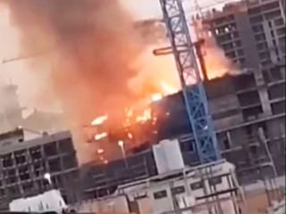 Video: Fire erupts near Dubailand