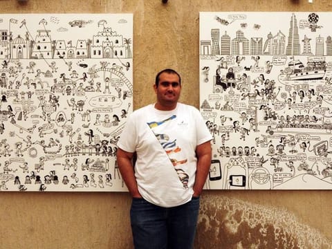 Abdulla Lutfi, 26-year-old Emirati artist on the autism spectrum behind Emirates September cover 