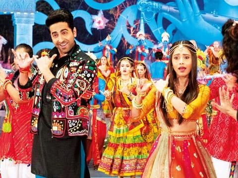 Ayushmann Khurrana and Nushrat Bharucha in ‘Dream Girl’.