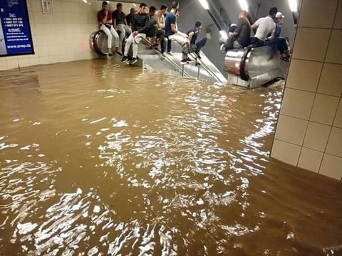 Flooded subways