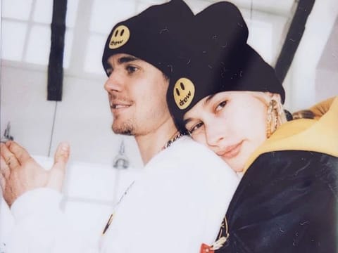 Justin and Hailey Bieber.