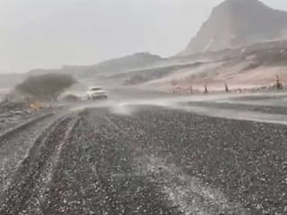 Video: Weather alert after dust swirls, rain and hail in UAE