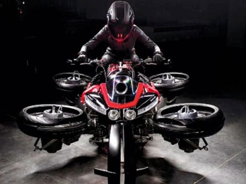 The Lazareth Moto Volante is a 4-wheel tilting motorcycle, powered by a Maserati V8 engine that delivers 470 brake horse power (bhp). 