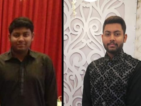 Danish Ahmed before (left)  and after pics