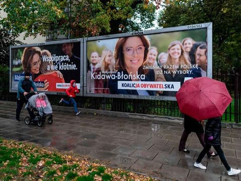 Election posters pictured in Warsaw, Poland (File) 