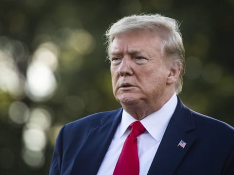 President Donald Trump outside the White House on October 10, 2019.