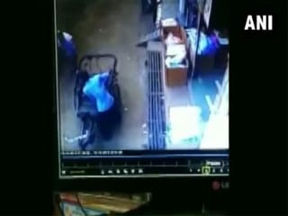 Video: 3-year-old child safe after falling from 35 feet high building into passing rickshaw 