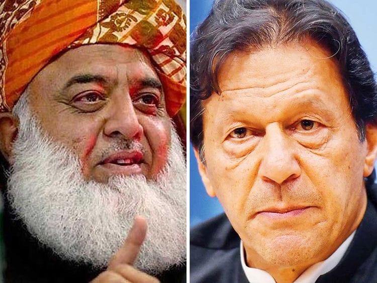 Maulana Fazalur Rehman and Prime Minister Imran Khan