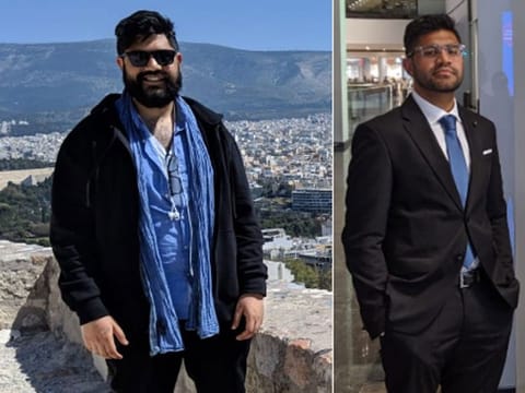Khawar Naveed Bhatti (before) and after