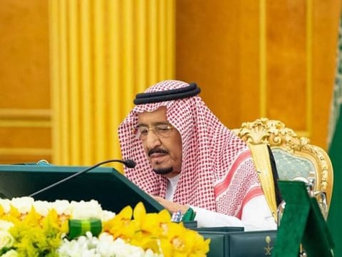 Saudi King Salman Bin Abdulaziz Al Saud during Cabinet meeting.