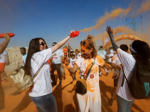 Women attend the Colour Run event during Riyadh season festival, in Saudi Arabia. (file photo)