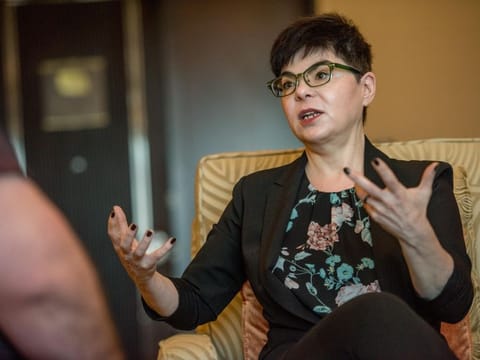 Diana Kelley, CTO Cyber security for Microsoft, during an interview at the Conrad Hotel. Dubai. Photo: Antonin Kélian Kallouche/Gulf News