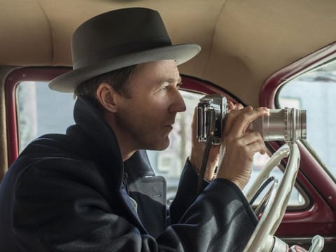 This image released by Warner Bros. shows Edward Norton in a scene from "Motherless Brooklyn." (Glen Wilson/Warner Bros. Pictures via AP)