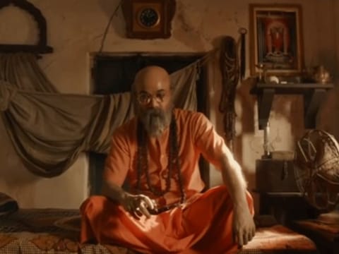 Prasenjit Chatterjee in a still from the film Gumnaami.