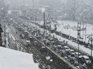 Photos: Kashmir witnesses season’s first snowfall