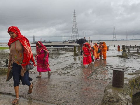 Villagers living in coastal areas being shifted to a shelter home in the wake of the very severe cyclonic storm 'Bulbul', which is likely to make landfall between West Bengal-Bangladesh coasts by late November 9 evening or night, at Kakdwip in South 24 Parganas, Saturday, Nov. 9, 2019.
