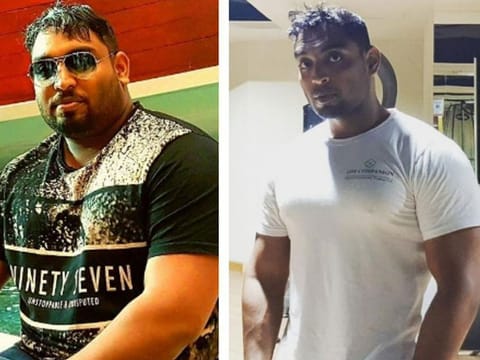 Nidhy Raghuvaran before (left) and after