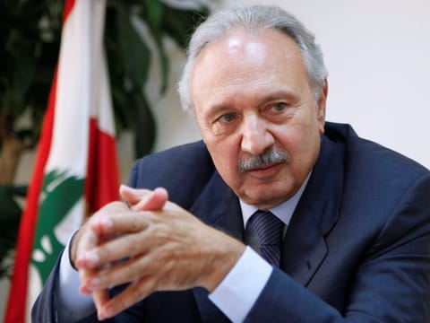 FILE PHOTO: Lebanon's then-Minister of Economy and Trade, Mohammad Safadi, speaks during the Reuters Middle East Investment Summit in Beirut, October 20, 2010. 