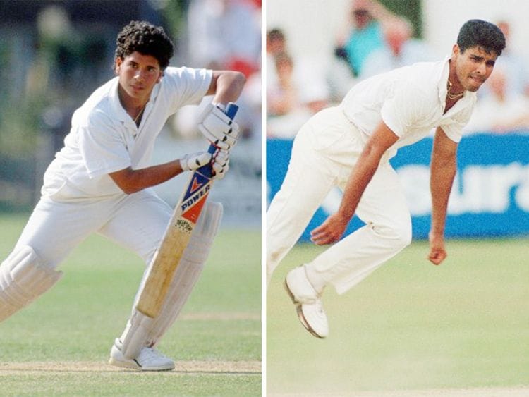 Sachin Tendulkar and Waqar Younis 