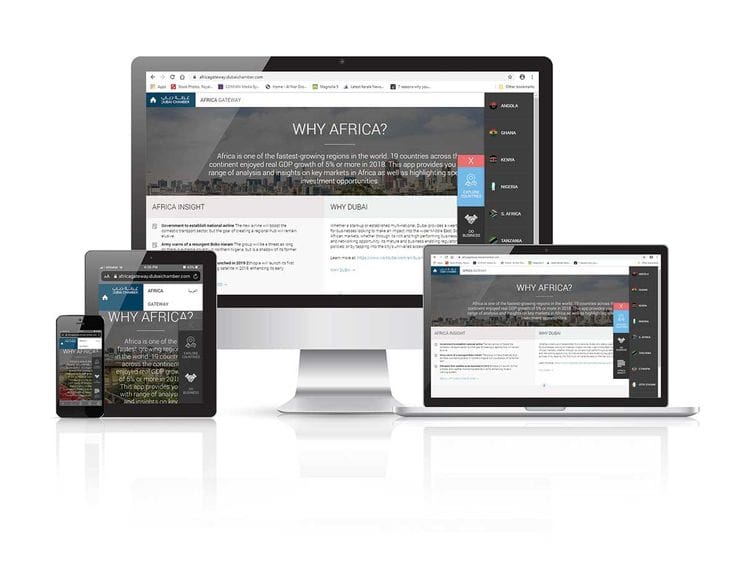 Dubai Chamber site promising African nations for web