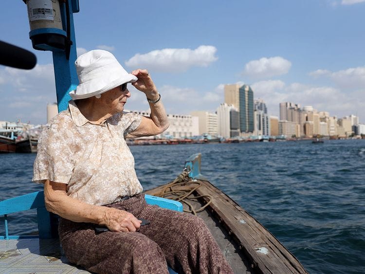 Lady Margaret on a Dubai abra