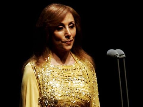 TB-060330-fairouzTabloidFAIROUZ CONCERTFairouz a vocalist and stage artist wow the crowd during her concert for the Dubai Autism Centre at the Amercian University in Dubai.PHOTO: VAZHISOJAN