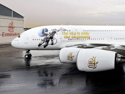 An Emirates A380 gets ready to roll... The Airbus aircraft will make for a heavy presence on the Bahrain sector.