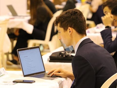The app developed by Ayush Walia and Rishi Abichandani has helped save over 4,000 sheets of paper at the Model United Nation conference