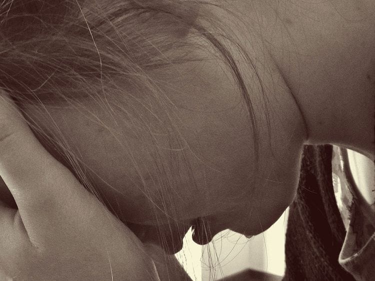 Sad teen