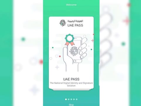 A screenshot of the UAEPASS app.