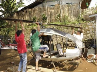 Photos: He was sick and tired of traffic blocks, he built a helicopter