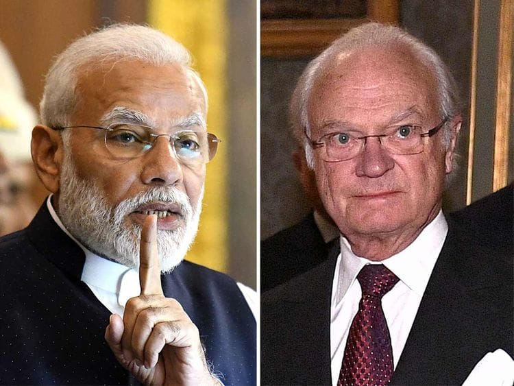 Modi and Sweden King Carl XVI Gustaf 20192218