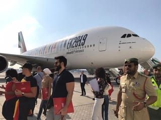 Watch: Emirates' historic Tolerance Flight takes off in UAE
