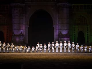 India: Navy personnel take part in rehearsal for Naval Day celebrations