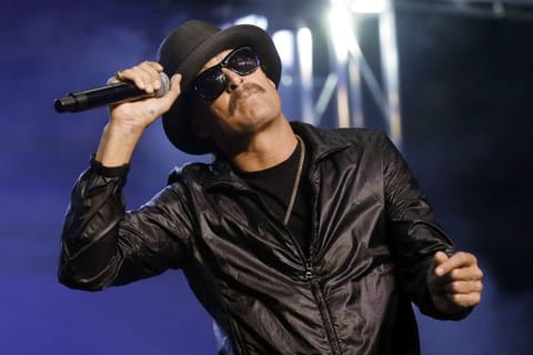 In this Wednesday, Oct. 17, 2018 file photo, Kid Rock performs in Pontiac, Michigan.
