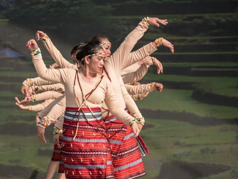 Antonin Kelian Kallouche/Gulf NewsPerformers during the Bayanihan Festival at Zabeel Park yesterday.