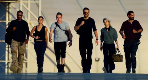 "6 UNDERGROUND" (2019) - Pictured: Corey Hawkins, Adria Arjona, Ben Hardy, Ryan Reynolds, Mélanie Laurent, Manuel Garcia-Rulfo
Photo Courtesy of Netflix