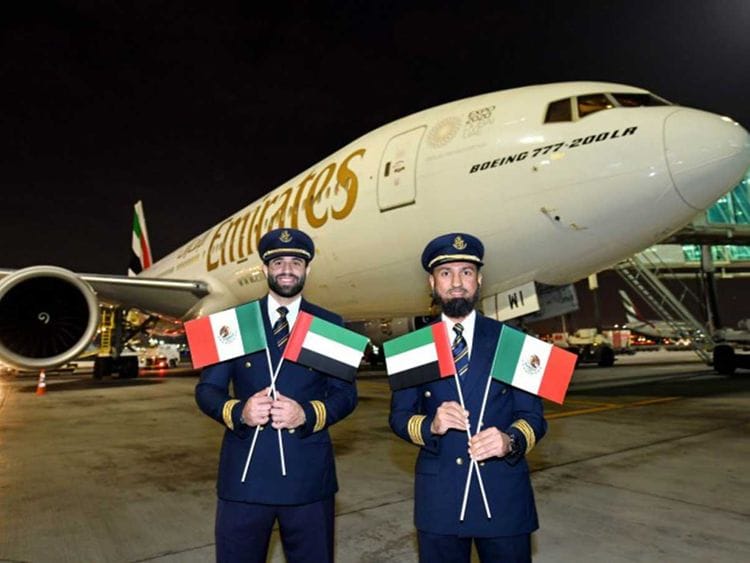 Emirates flight mexico