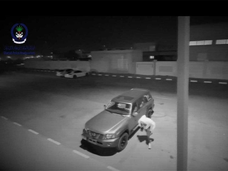 Sharjah car thefts CCTV