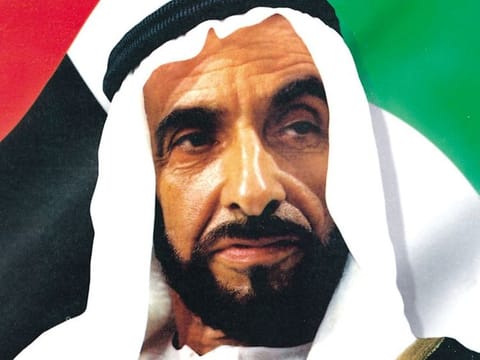 The UAE's Founding Father, the late Sheikh Zayed bin Sultan Al Nahyan