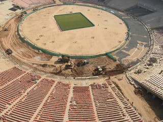 In pictures: World's biggest cricket stadium takes shape in India