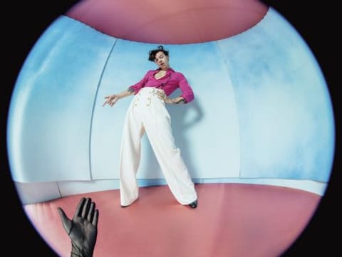 This image released by Columbia Records shows "Fine Line" by Harry Styles. (Columbia Records via AP)