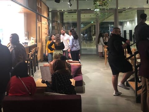 Youngsters gather at the poetry event at OneLife Cafe