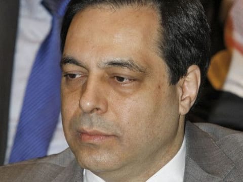 This picture taken on October 3, 2012, shows then-Education Minister Hassan Diab attending a conference in the Lebanese capital Beirut. 