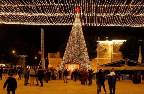 The Manger Square in Bethlehem in the Israeli-occupied West Bank on December 17, 2019. 