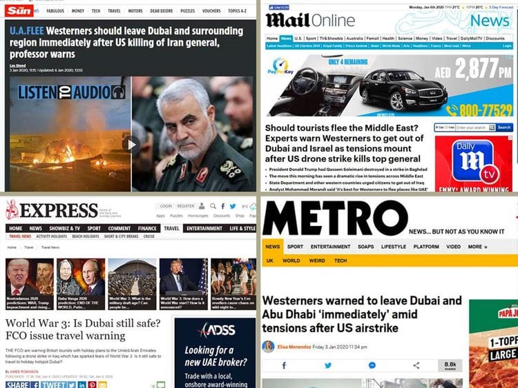 British media Dubai clickbait