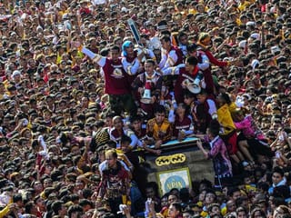Filipino Catholics parade centuries-old 'Black Nazarene'
