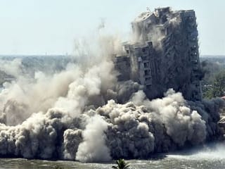 Pictures: Kerala blows up luxury high-rises over environmental violations