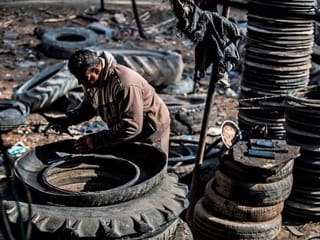 Egypt village turns a profit on used tyres