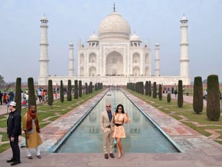 Photos: Jeff Bezos takes his girlfriend Lauren Sanchez to Taj Mahal